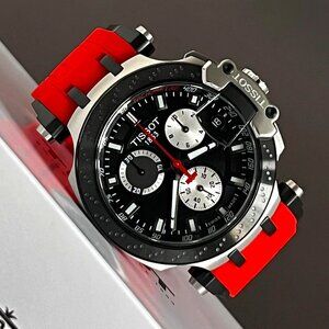 Tissot T-Race Men’s Chronograph Red Silicone (T115.417.27.051.00) NEW